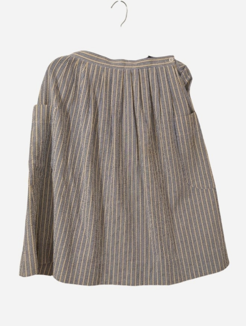 Pre-owned Talbots Blue and Cream Vertical Stripe A-Line Skirt - Picture 7 of 9